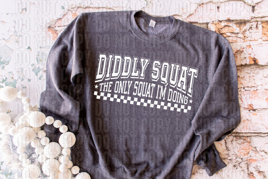 Diddly Squat White Font DTF Transfer