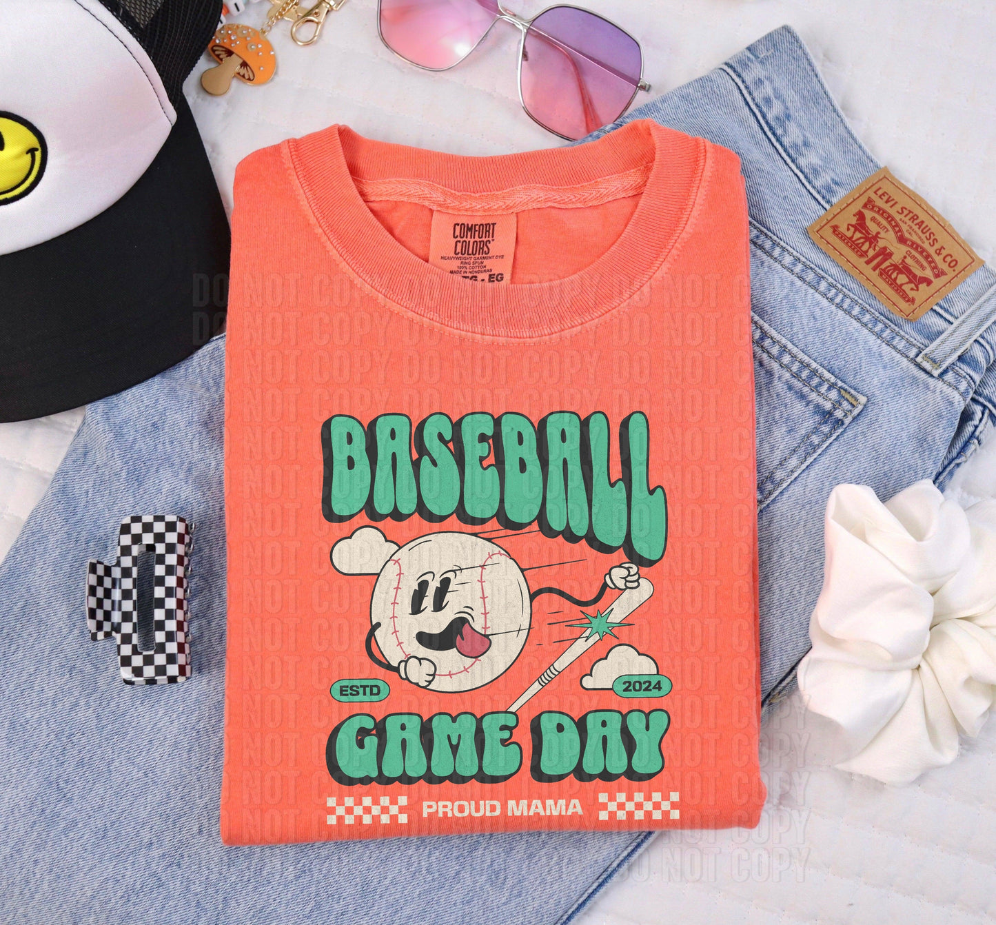 Baseball Game Day Proud Mama DTF Transfer