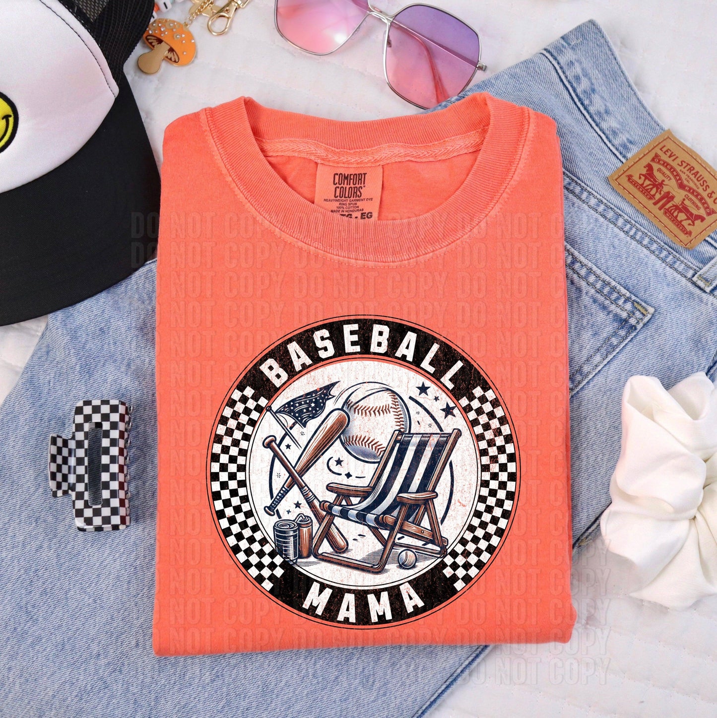 Baseball Mama Circle DTF Transfer