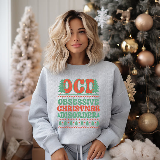 OCD Obsessive Christmas Disorder DTF Transfer