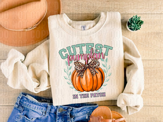 Cutest Pumpkin In The Patch DTF Transfer