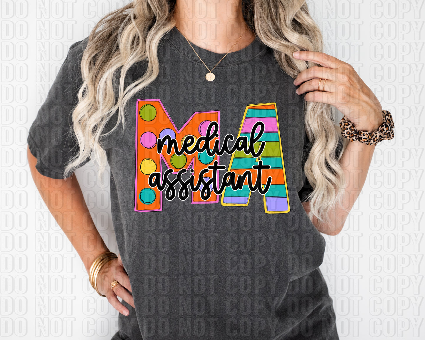 Funky Block + Script Occupations DTF Transfer