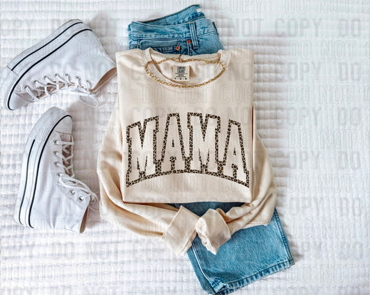 Mama Leopard Outline DTF Transfer