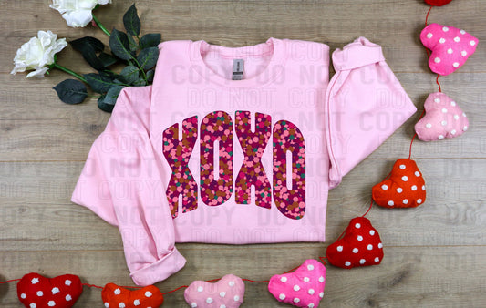 Xoxo Dark Colorful Dottie DTF Transfer