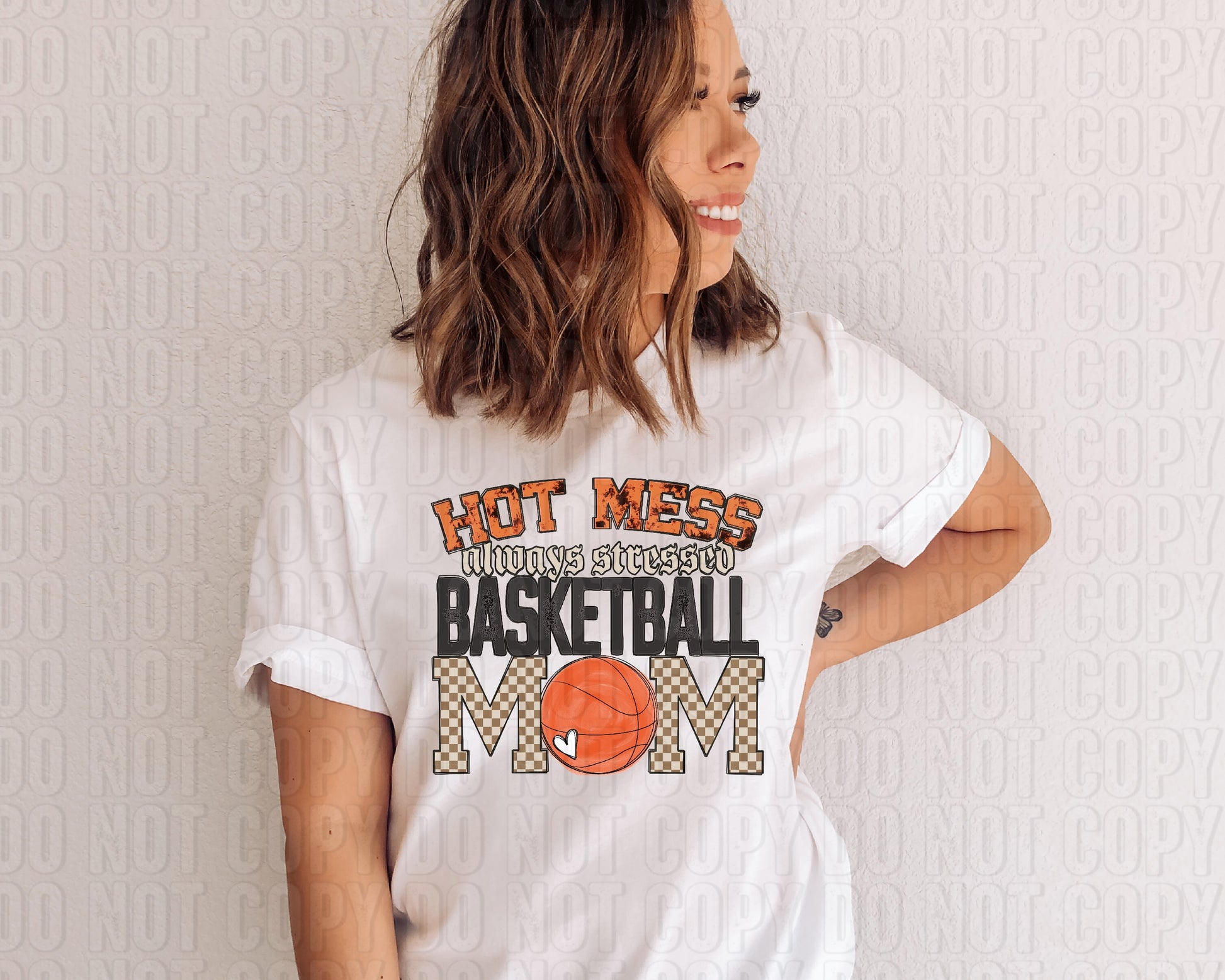 Hot Mess Basketball Mom DTF Transfer