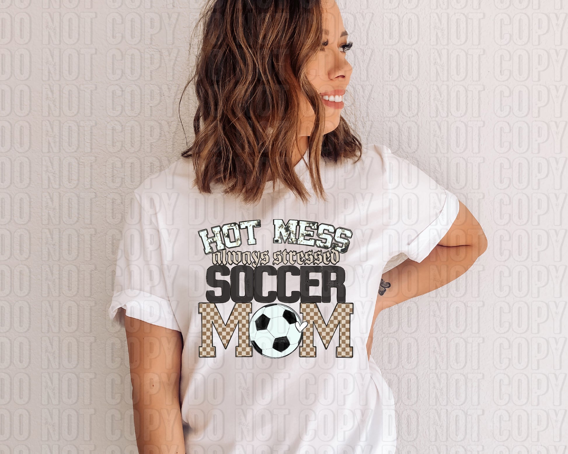 Hot Mess Soccer Mom DTF Transfer