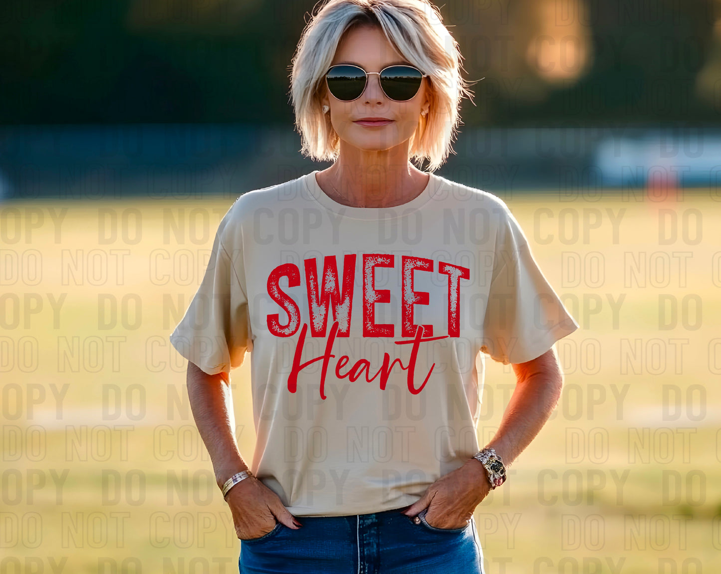 Sweetheart Red Grunge DTF Transfer