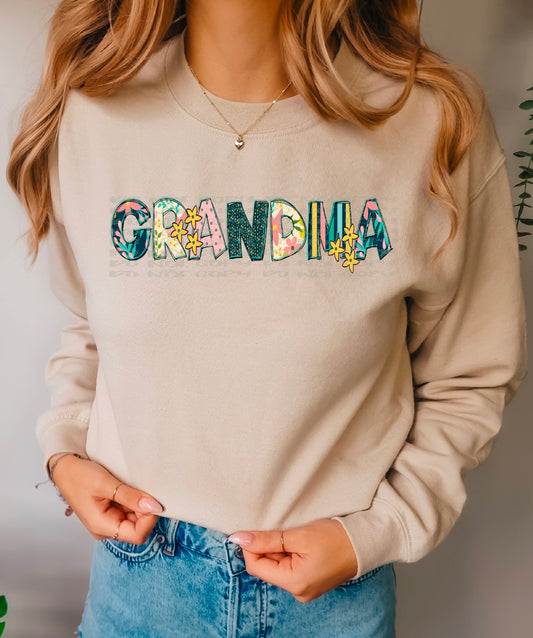 Grandma Floral DTF Transfer