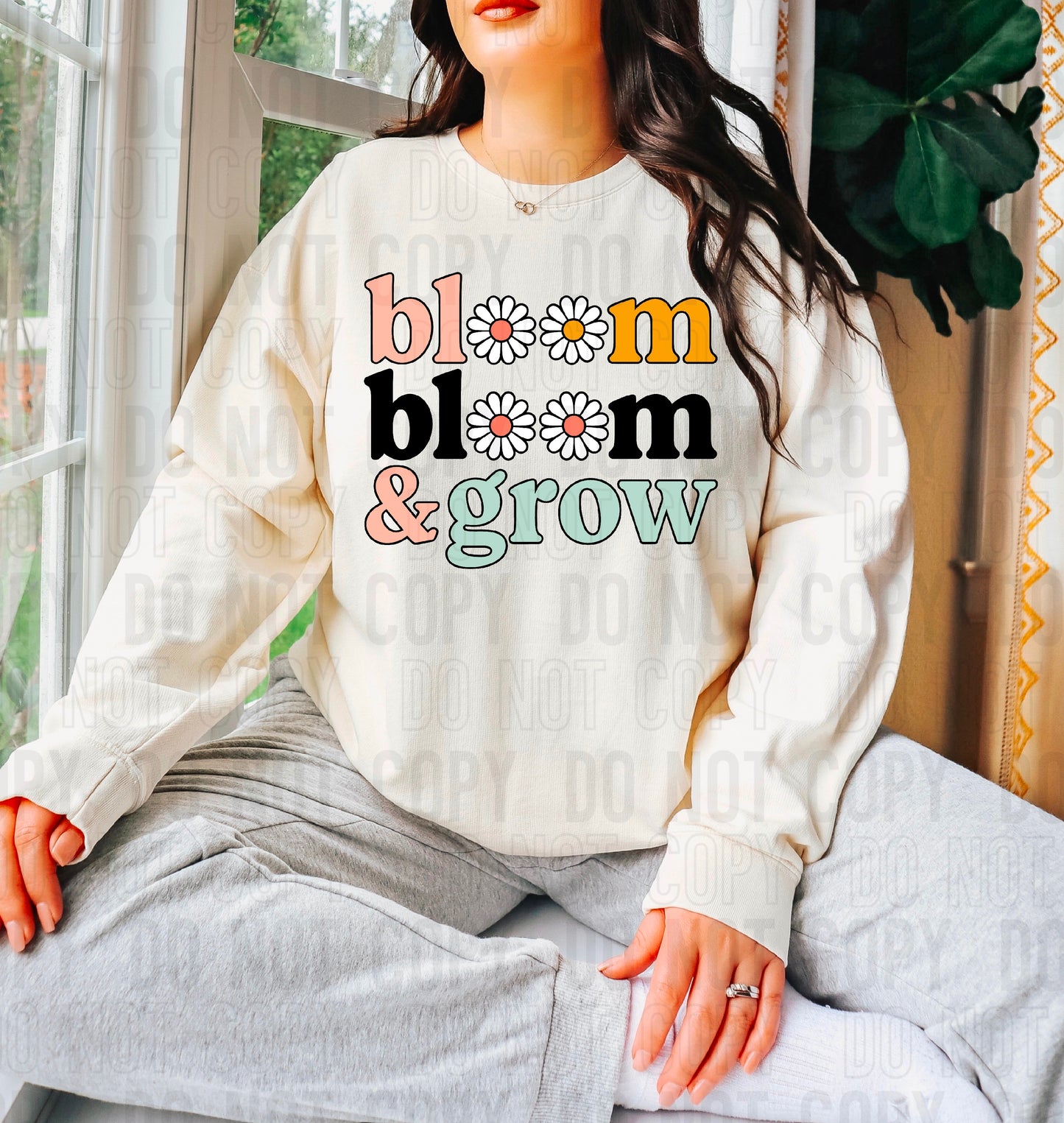 Bloom And Grow Flowers DTF Transfer