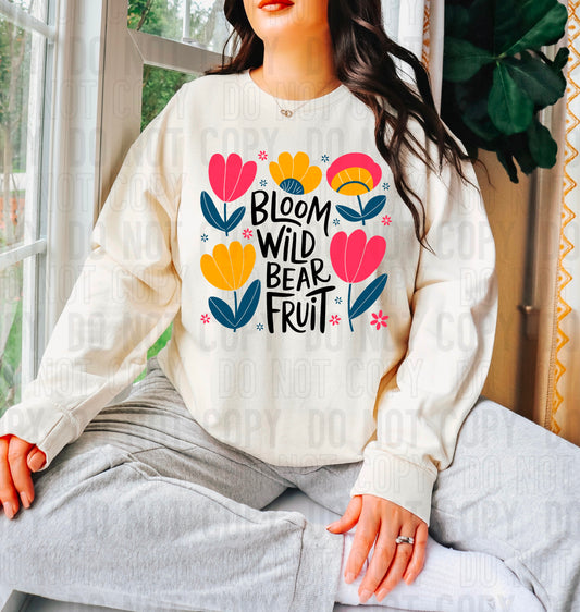 Bloom Wild Bear Fruit DTF Transfer