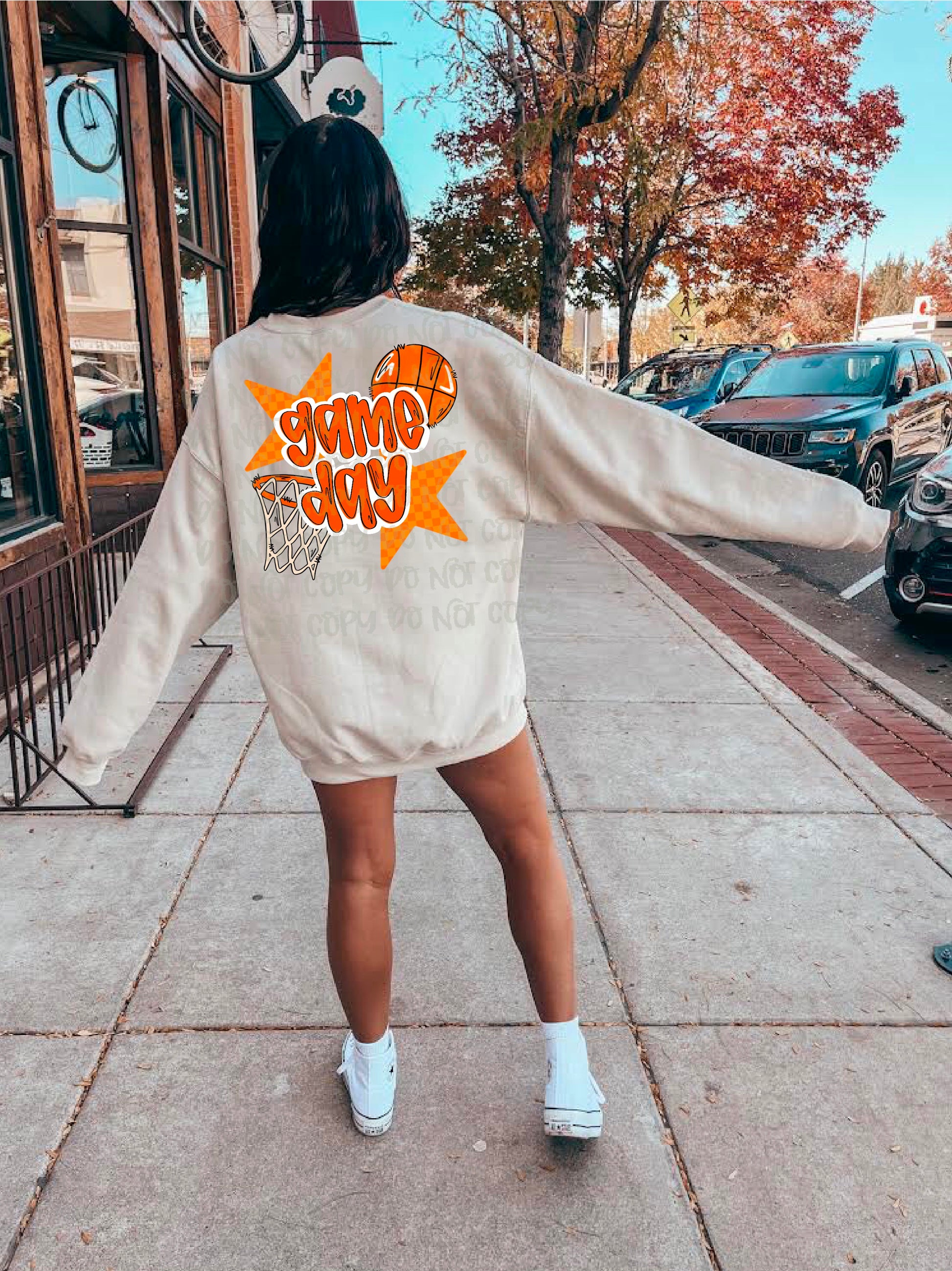 Game Day Basketball Orange DTF Transfer