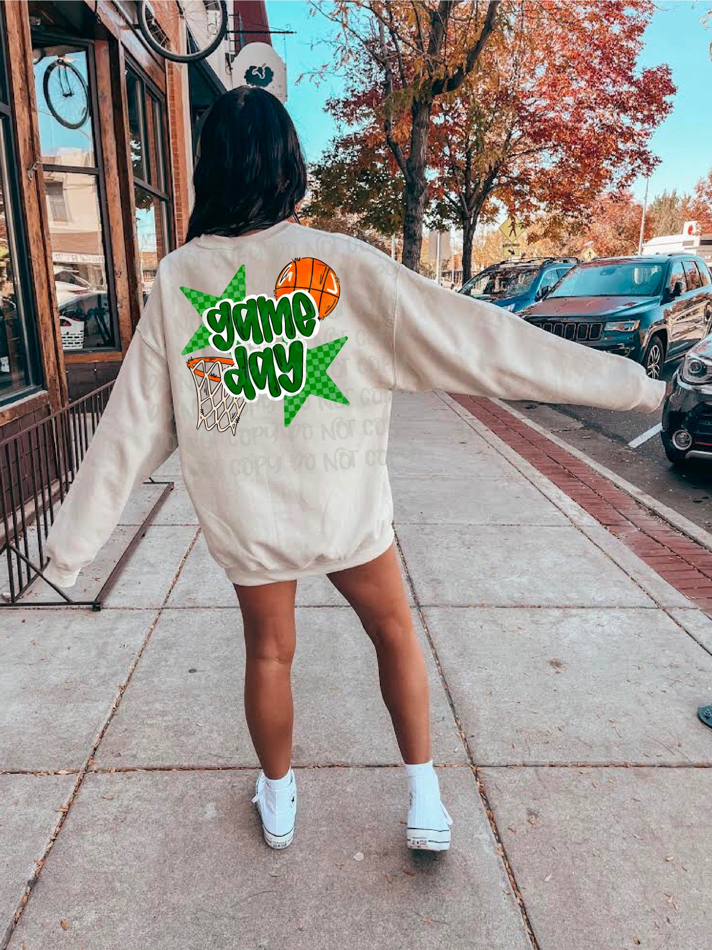 Game Day Basketball Lime Green DTF Transfer