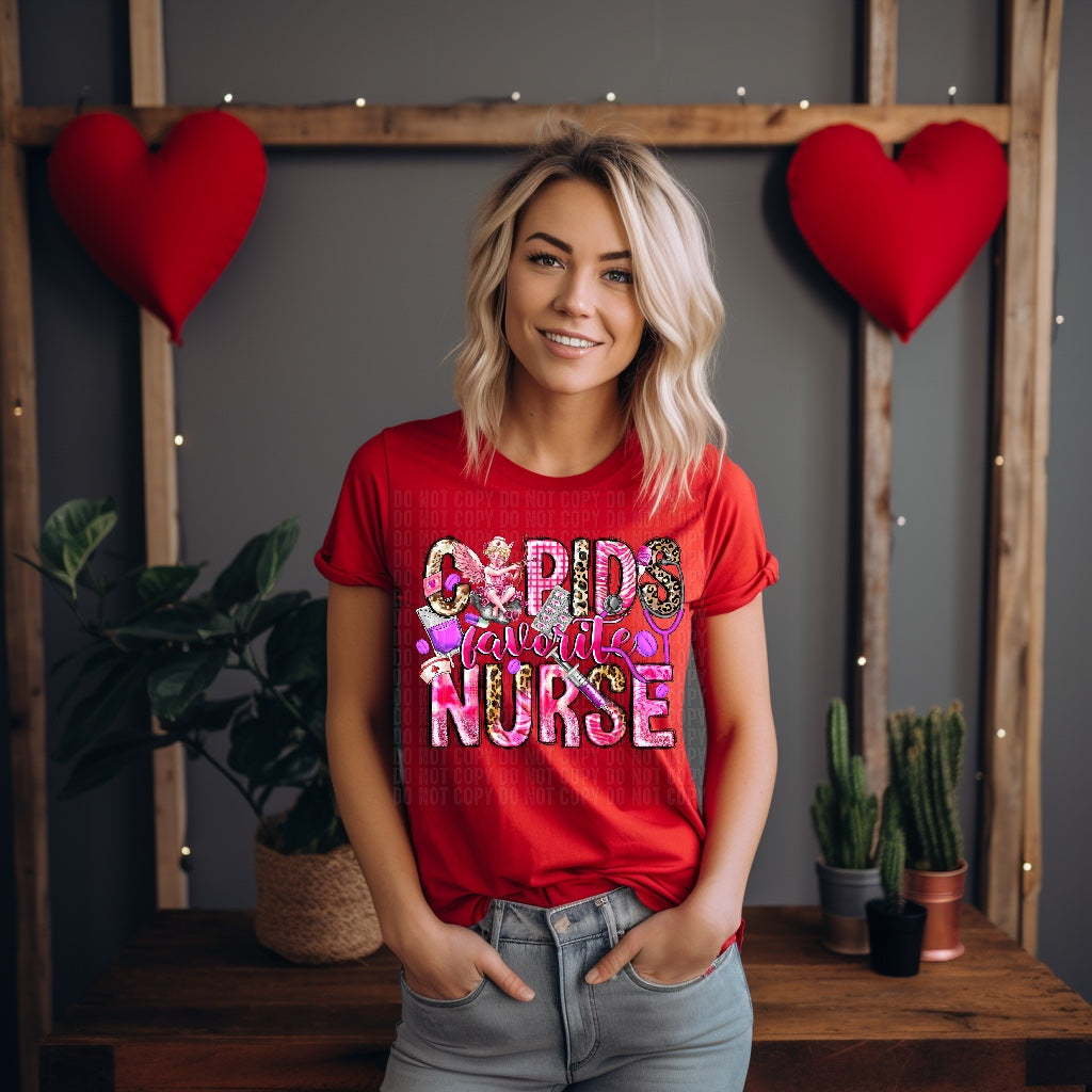 Cupid's Favorite Nurse DTF Transfer