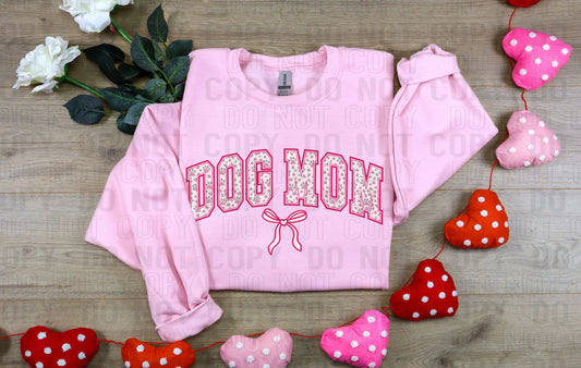 Dog Mom Coquette Pink Leopard DTF Transfer