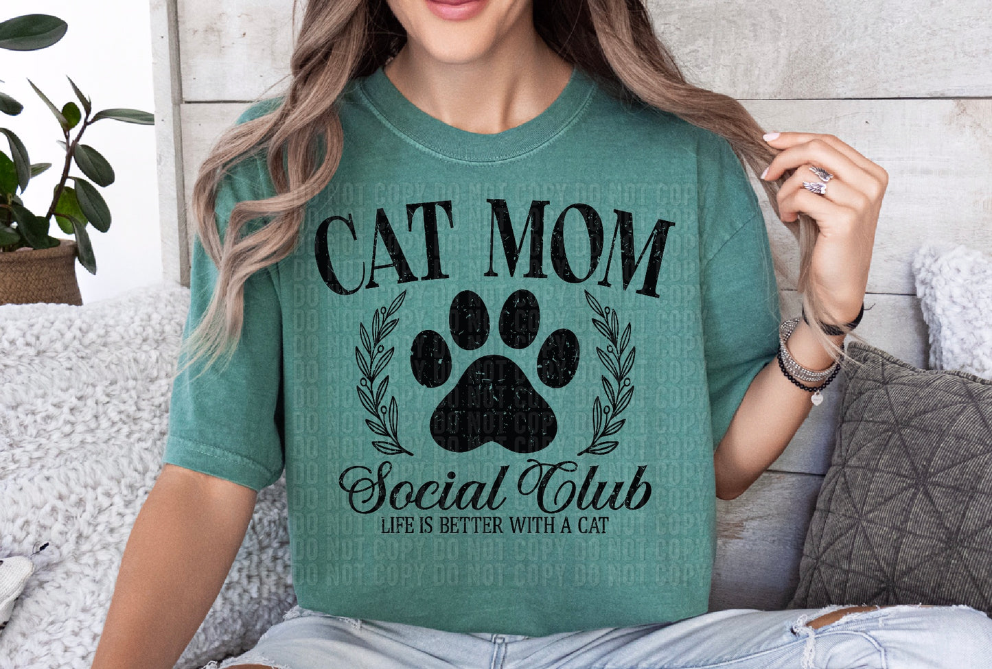 Cat Mom Social Club DTF Transfer