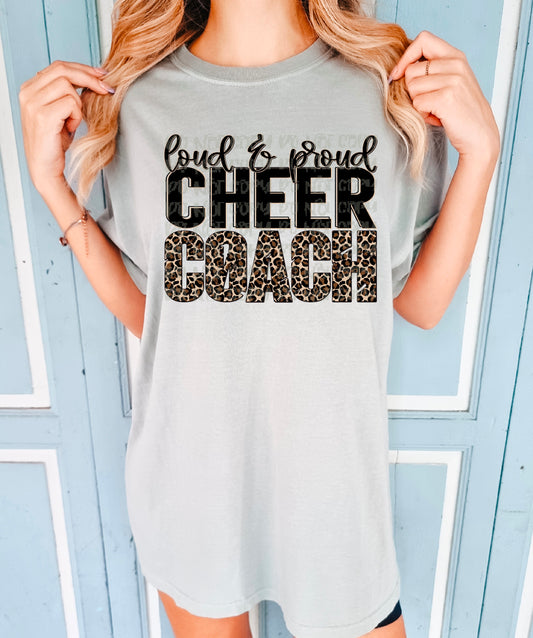 Loud And Proud Cheer Coach DTF Transfer