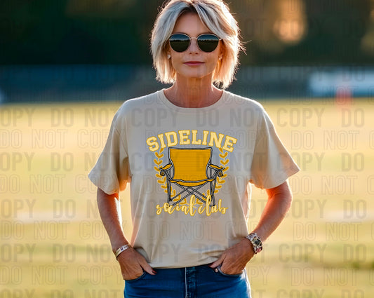 Sideline Social Club Yellow DTF Transfer