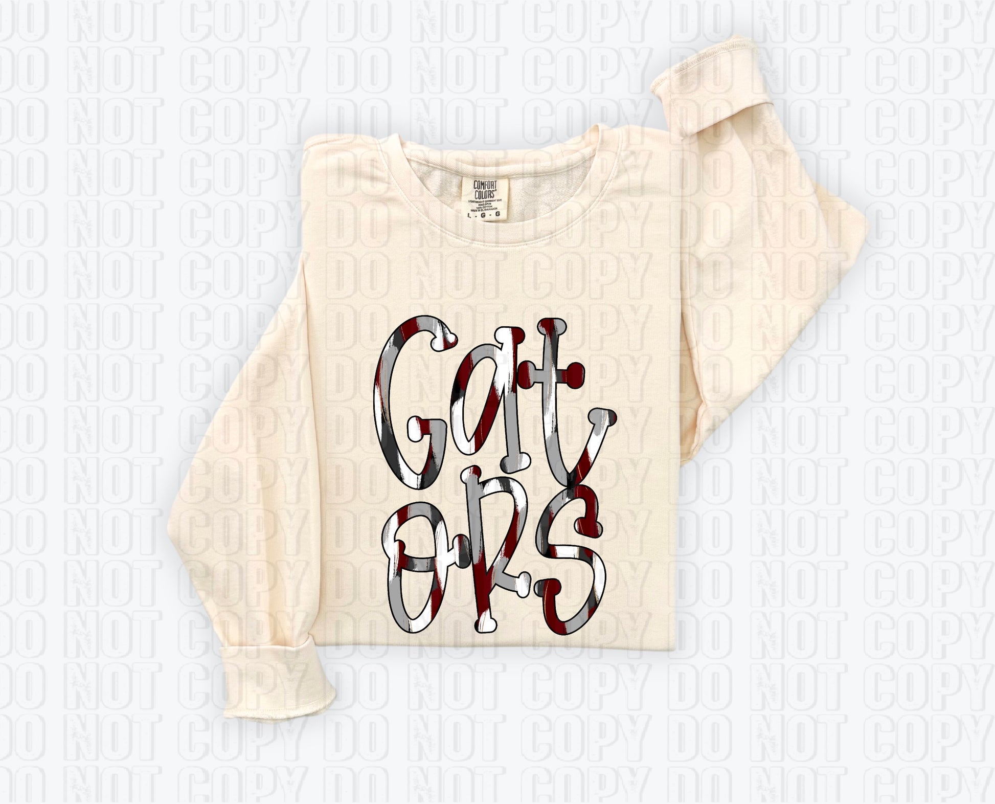 Gators Funky Spotted Serif Mascot Maroon DTF Transfer