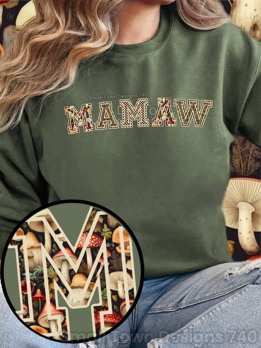 Mamaw Mushroom Name DTF Transfer