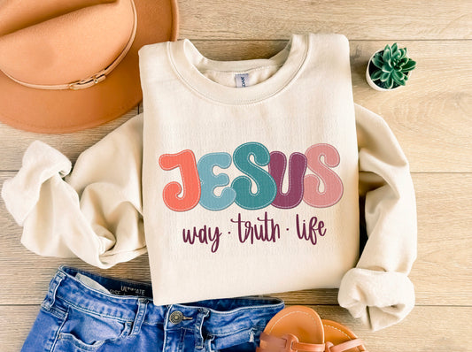 Jesus Way Truth Life DTF Transfer