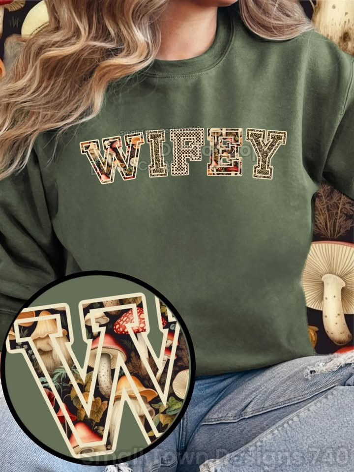 Wifey Mushroom Name DTF Transfer