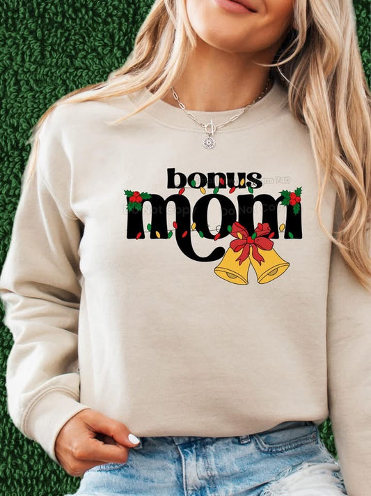 Bonus Mom Christmas DTF Transfer