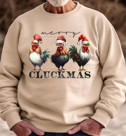 Merry Cluckmas DTF Transfer