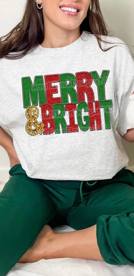 Merry & Bright DTF Transfer