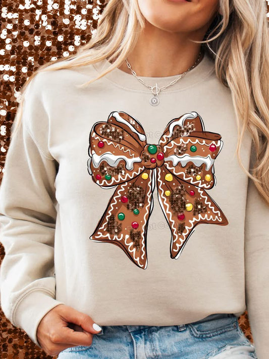 Gingerbread Bow DTF Transfer