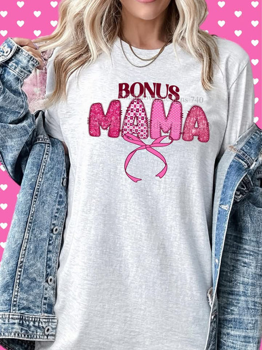 Bonus Mama Valentine's Bow DTF Transfer