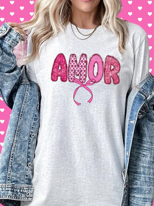 Amor Valentine's Bow DTF Transfer