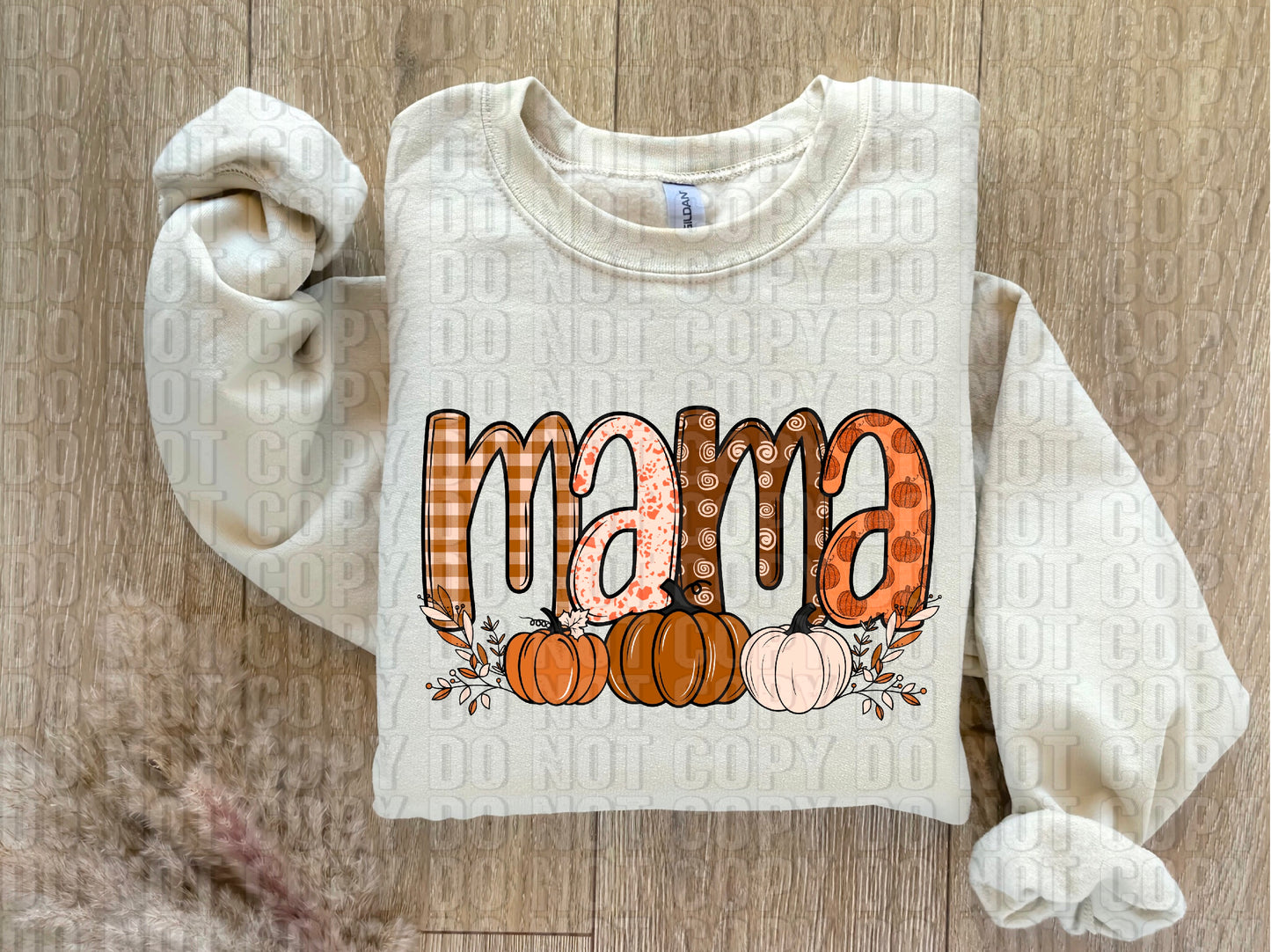 Mama Fall Name Doodle DTF Transfer