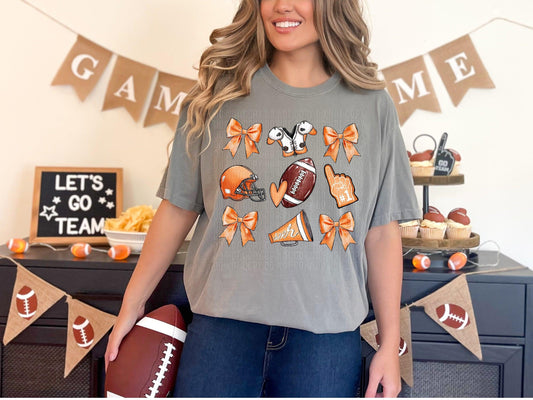 Football Icons Orange DTF Transfer