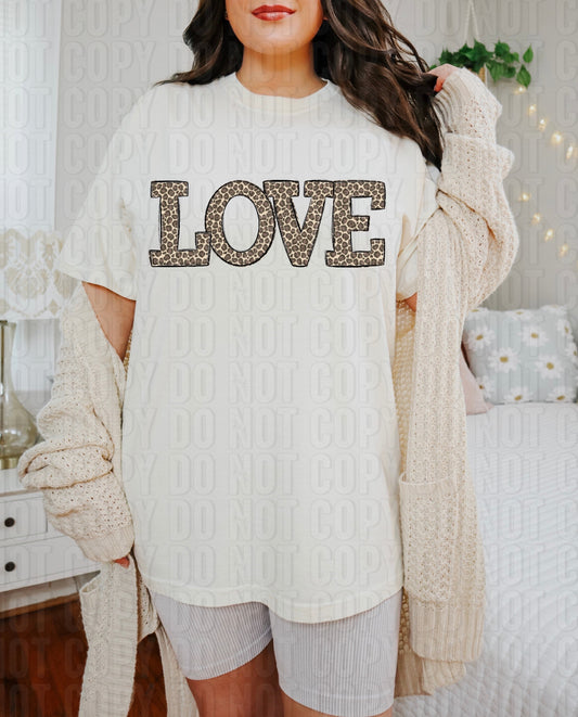 Love Cheetah Textured DTF Transfer