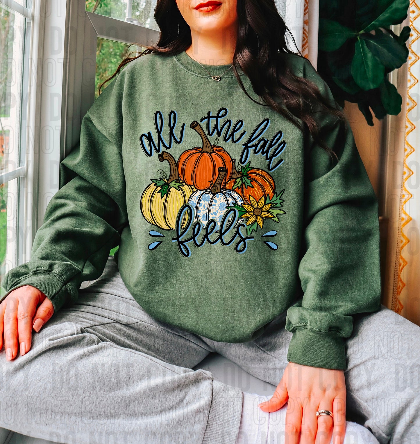 All The Fall Feels Pumpkins DTF Transfer