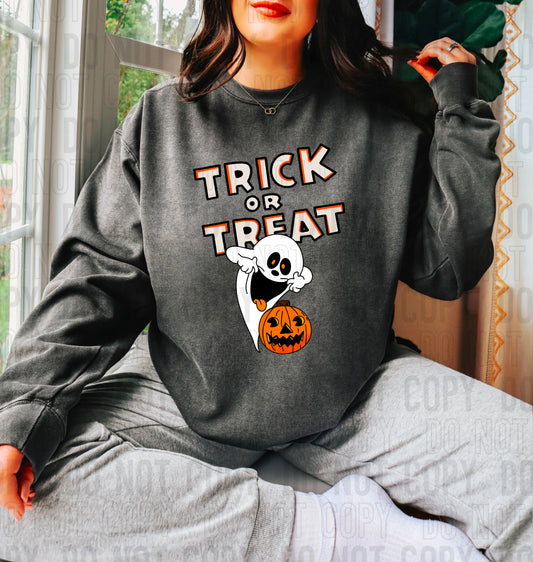 Trick Or Treat Silly Ghost DTF Transfer