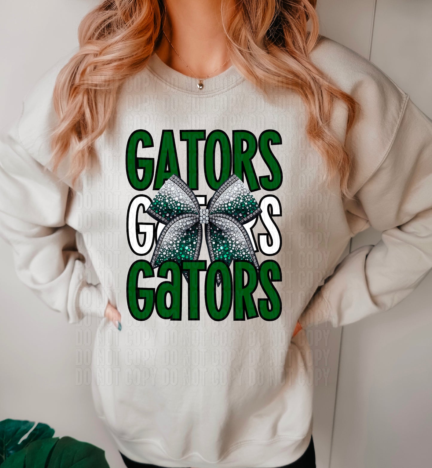 Gators Forest Green Cheer Bow DTF Transfer