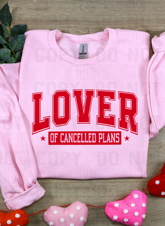 Lover Of Cancelled Plans Red DTF Transfer