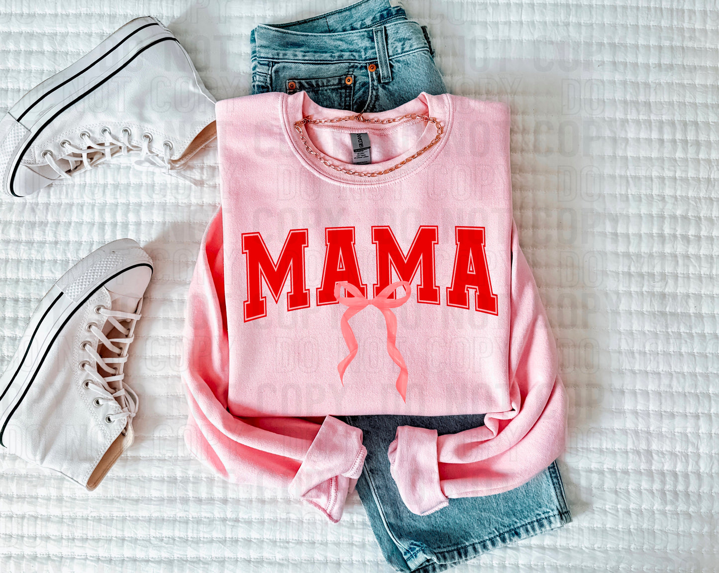 Mama Red Font Coquette DTF Transfer