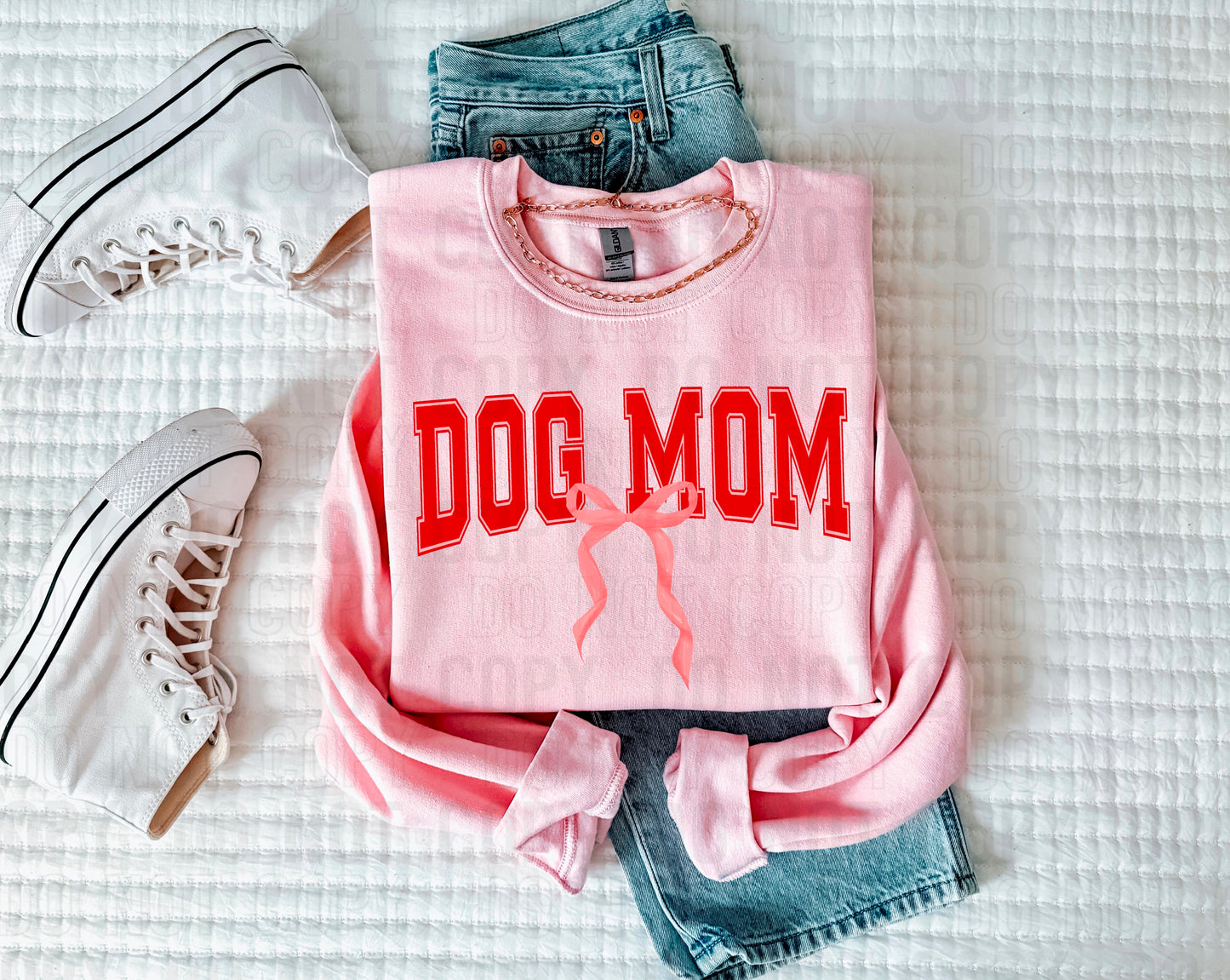 Dog Mom Red Font Coquette DTF Transfer