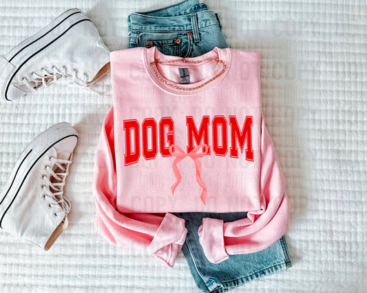 Dog Mom Red Font Coquette DTF Transfer