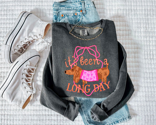 It's Been A Long Day Brown Dog DTF Transfer