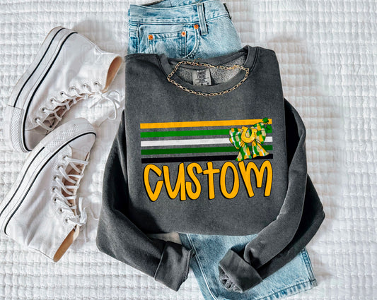 Lucky Retro Stripes Custom Name DTF Transfer