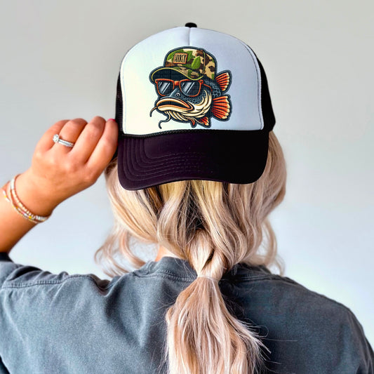 Hooker Fish Faux Hat Patch DTF Transfer