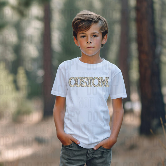 Hunting Camo Custom/Name Personalized DTF Transfer