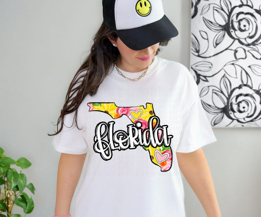 Florida Floral State DTF Transfer