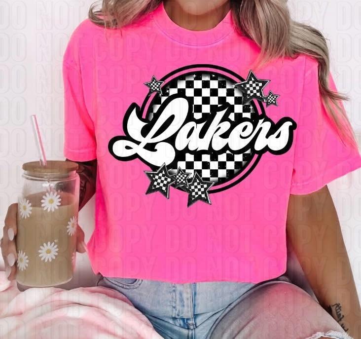 Checkered Mascots DTF Transfer