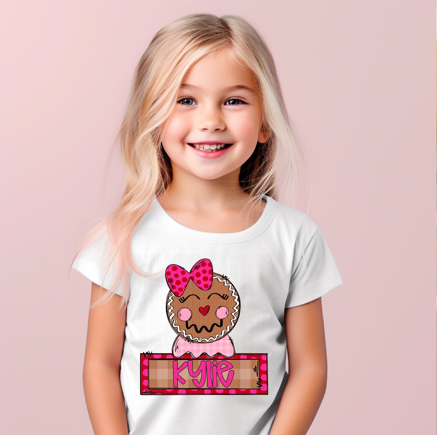 Gingerbread (Girl) With Name Plate Personalized DTF Transfer