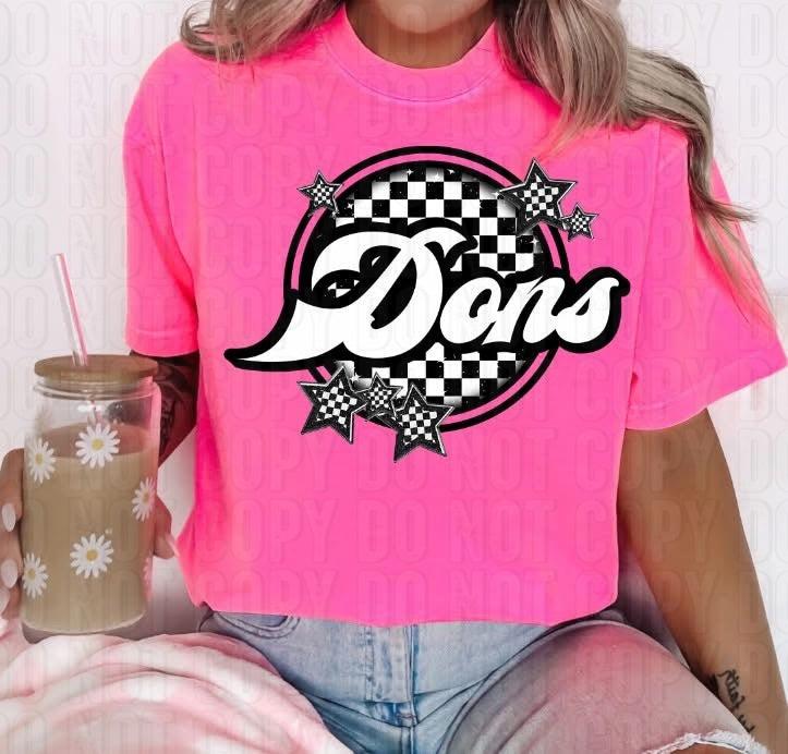 Checkered Mascots DTF Transfer