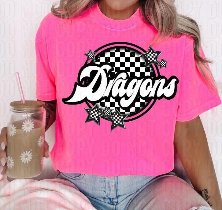 Checkered Mascots DTF Transfer